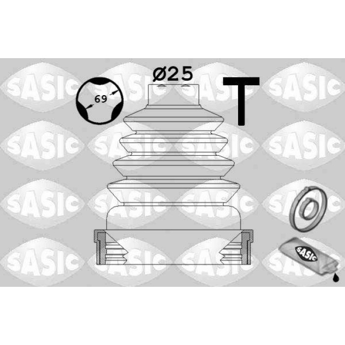 SASIC Faltenbalgsatz, Antriebswelle 1904023 SASIC Faltenbalgsatz, Antriebswelle 1904023