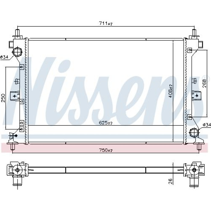 Nissens Wasserkühler PKW 606383 Nissens Wasserkühler PKW 606383