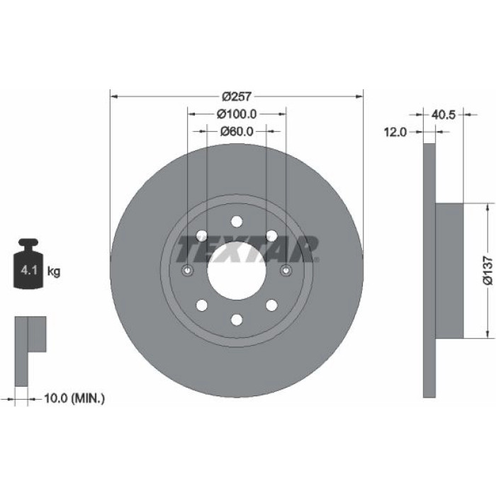 Textar Bremsscheibe 92164603 Textar Bremsscheibe 92164603