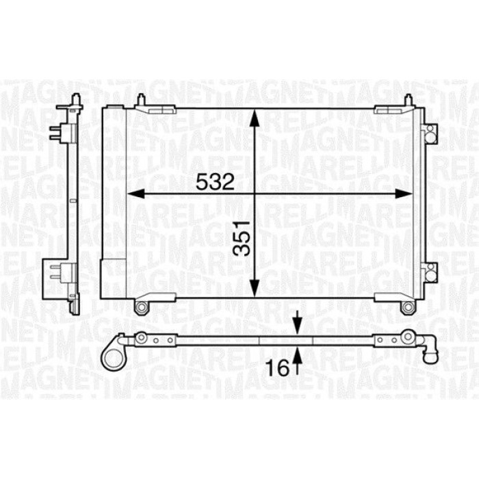Magneti Marelli Klimakondensator 350203613000 Magneti Marelli Klimakondensator 350203613000