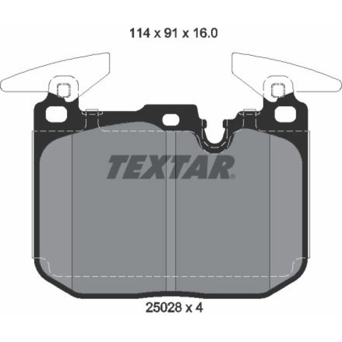 Textar Bremsbelagsatz 2502807 Textar Bremsbelagsatz 2502807