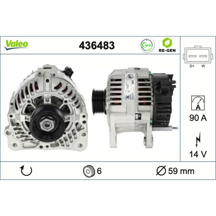Valeo Lichtmaschine 436483 Valeo Lichtmaschine 436483