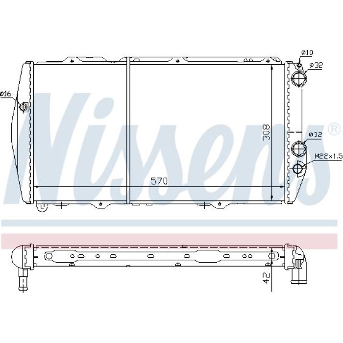 Nissens Wasserkühler PKW 604551 Nissens Wasserkühler PKW 604551