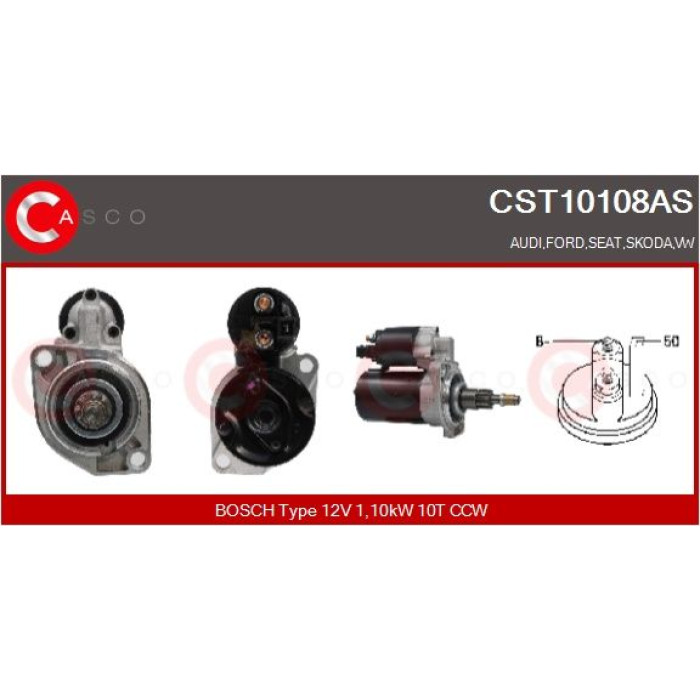 CASCO Anlasser CST10108AS CASCO Anlasser CST10108AS