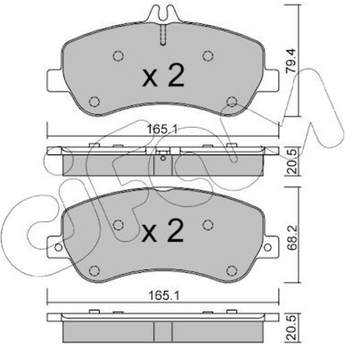 CIFAM Bremsbelagsatz, Scheibenbremse 822-825-0 CIFAM Bremsbelagsatz, Scheibenbremse 822-825-0