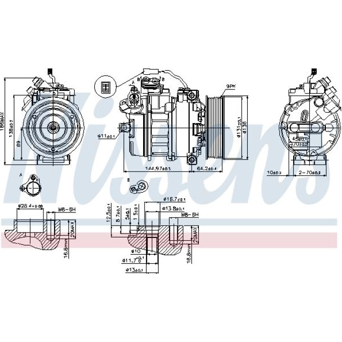 89371 Nissens Klimakompressor LKW 89371 89371 Nissens Klimakompressor LKW 89371