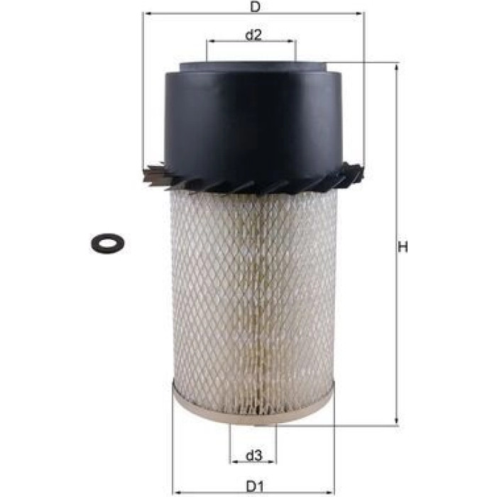 LX 17 MAHLE Luftfilter LX 17, Filtereinsatz, Höhe 317 mm – u. a. für Fiat Campagnola (110_), Umm Alter – OE Nummer 08014430 - l LX 17 MAHLE Luftfilter LX 17, Filtereinsatz, Höhe 317 mm – u. a. für Fiat Campagnola (110_), Umm Alter – OE Nummer 08014430 - l
