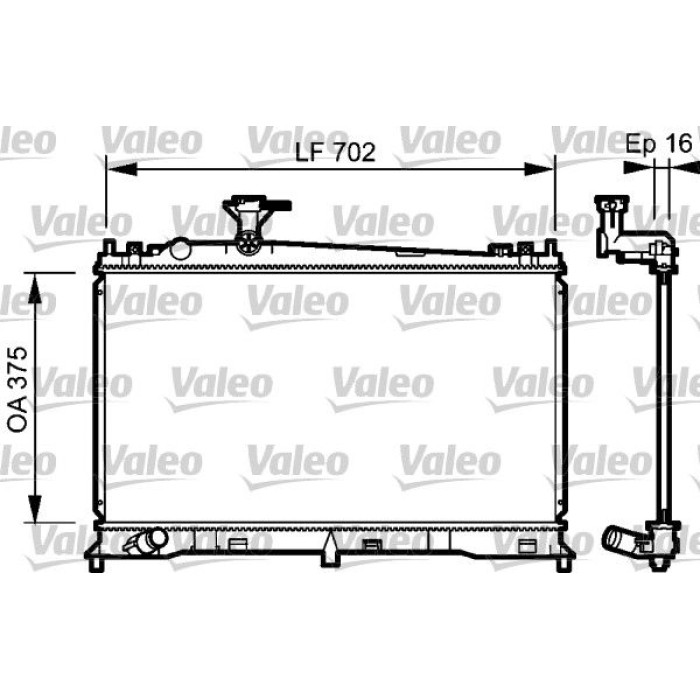 Valeo Motorkühler 735053 Valeo Motorkühler 735053