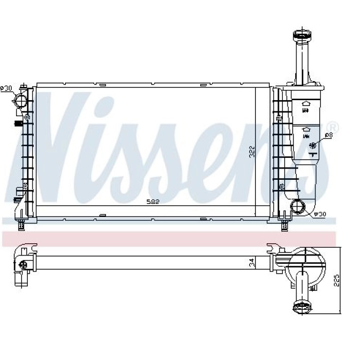 Nissens Wasserkühler PKW 61898 Nissens Wasserkühler PKW 61898
