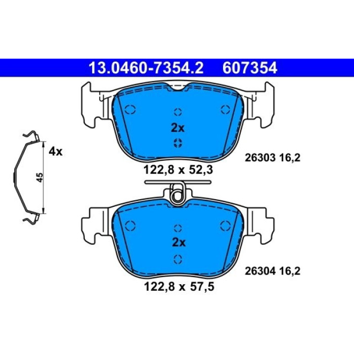 ATE Bremsbelagsatz 13.0460-7354.2 ATE Bremsbelagsatz 13.0460-7354.2