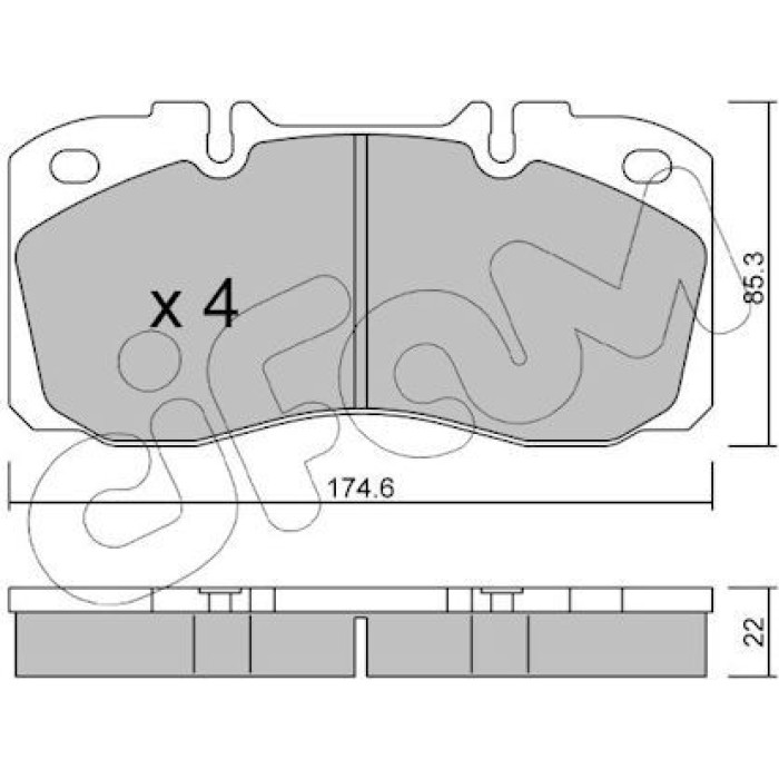 CIFAM Bremsbelagsatz, Scheibenbremse 822-268-0