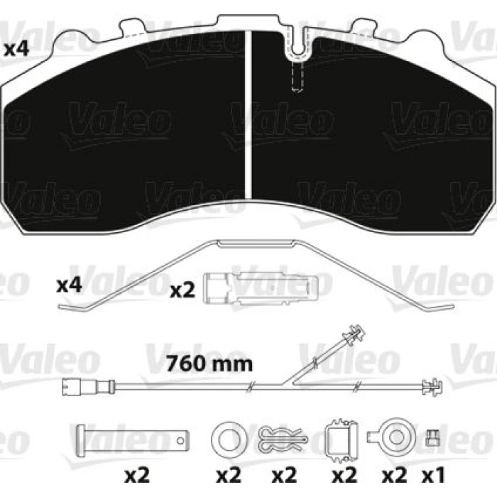Valeo Bremsbelagsatz 882203 Valeo Bremsbelagsatz 882203