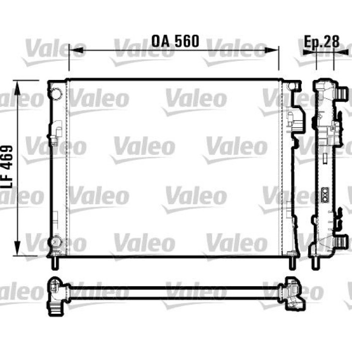 Valeo Motorkühler 732846 Valeo Motorkühler 732846