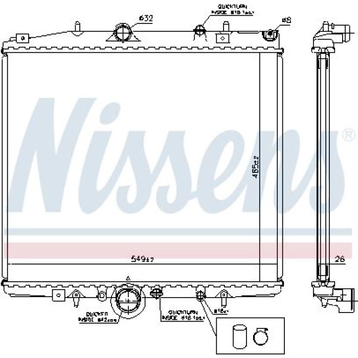 Nissens Wasserkühler PKW 63695A Nissens Wasserkühler PKW 63695A