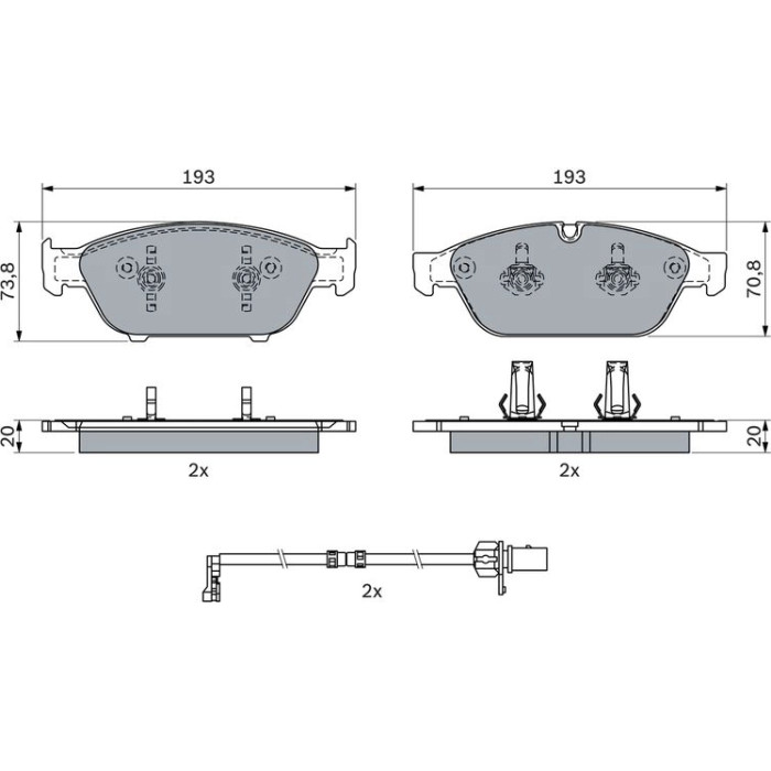 Bosch Bremsbelagsatz 0 986 494 987 Bosch Bremsbelagsatz 0 986 494 987