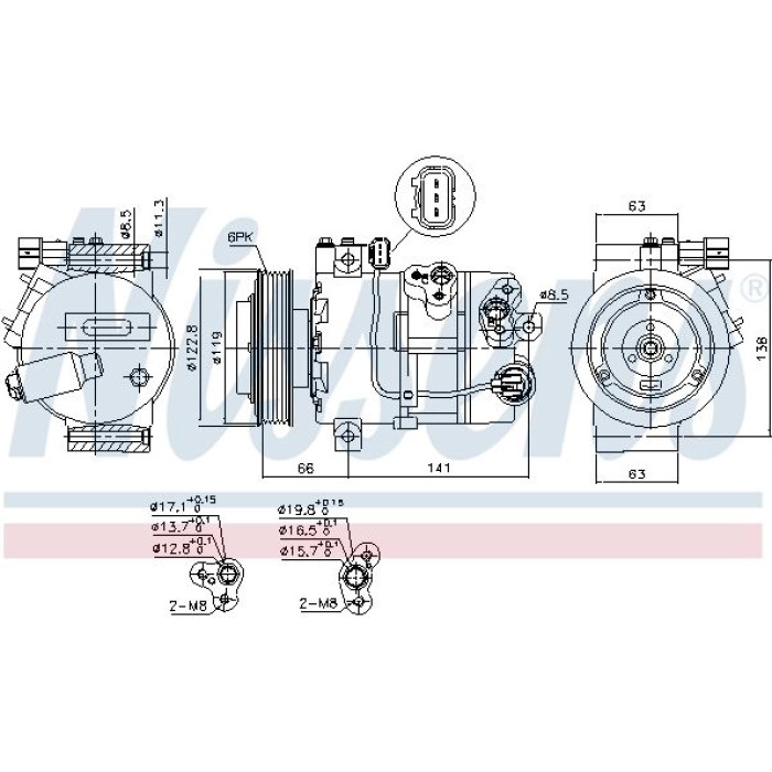 Nissens Klimakompressor PKW 890643 Nissens Klimakompressor PKW 890643