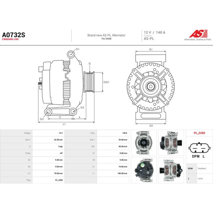 AS-PL Generator A0732S AS-PL Generator A0732S