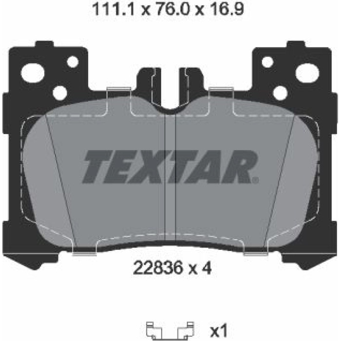 Textar Bremsbelagsatz 2283601 Textar Bremsbelagsatz 2283601
