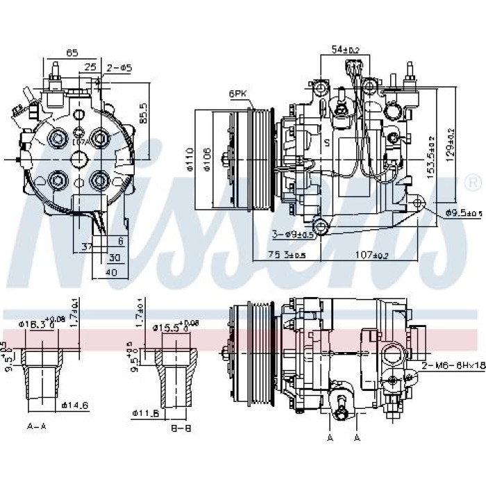 Nissens Klimakompressor PKW 890195 Nissens Klimakompressor PKW 890195
