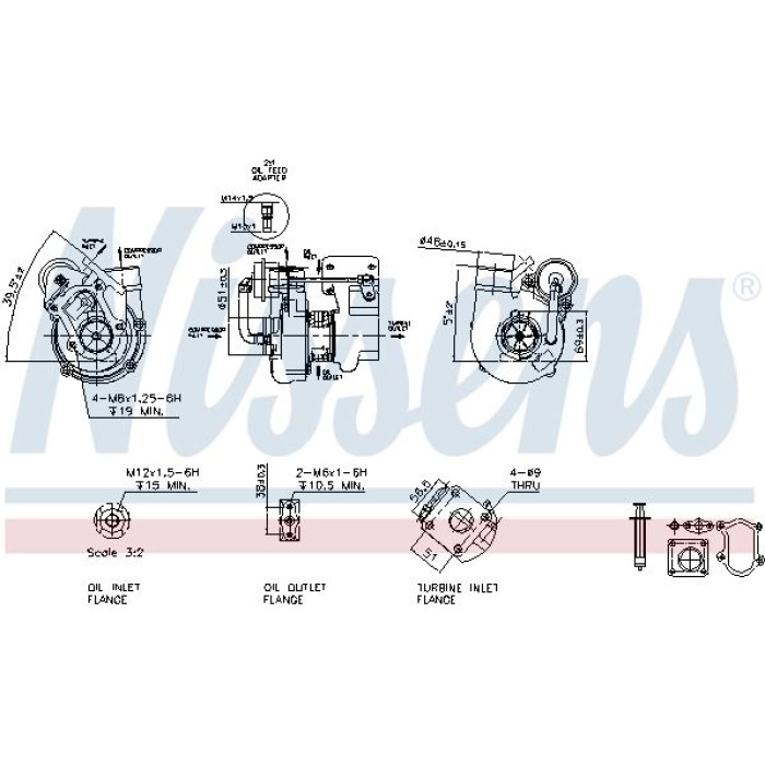 93041 Nissens Turbolader 93041 93041 Nissens Turbolader 93041