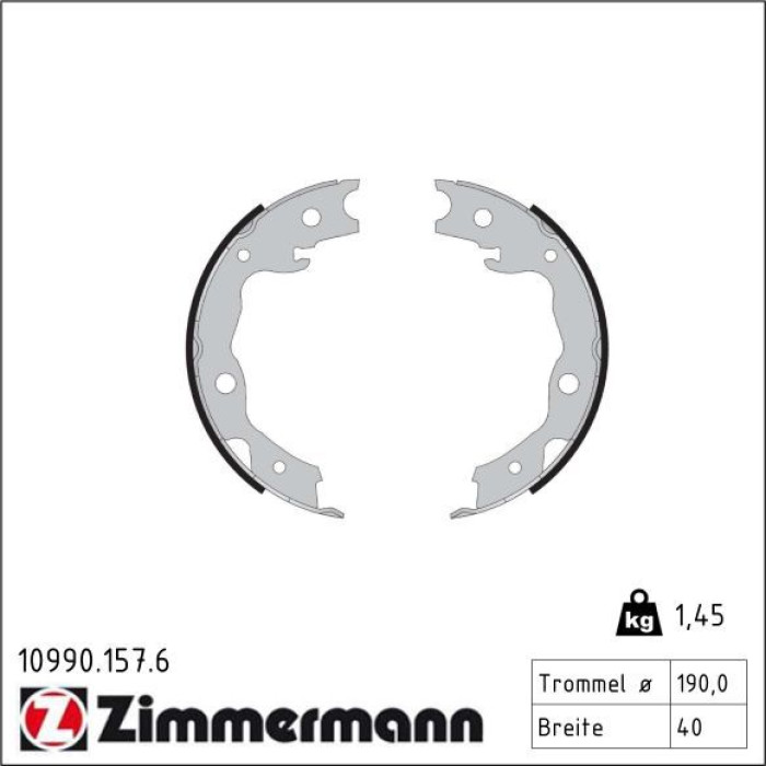 ZIMMERMANN Bremsbacken 10990.157.6 ZIMMERMANN Bremsbacken 10990.157.6