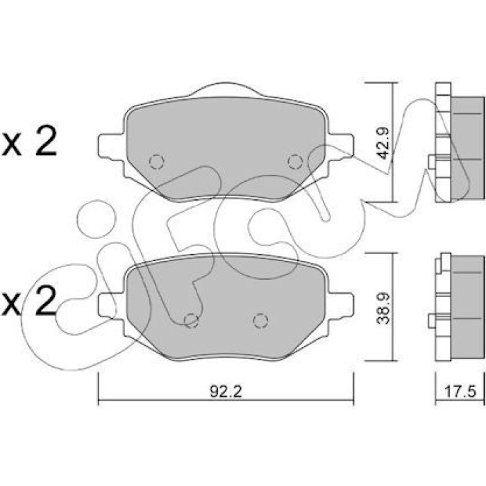 CIFAM Bremsbelagsatz, Scheibenbremse 822-1323-0