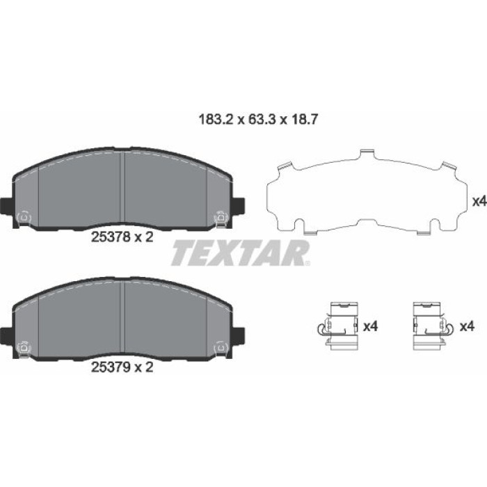 Textar Bremsbelagsatz 2537801 Textar Bremsbelagsatz 2537801