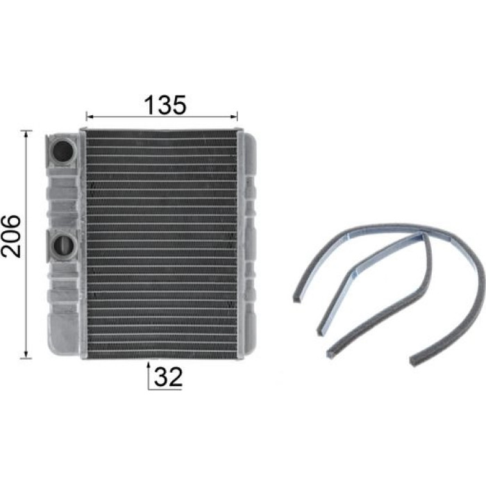MAHLE Wärmetauscher, Innenraumheizung AH 87 000P MAHLE Wärmetauscher, Innenraumheizung AH 87 000P