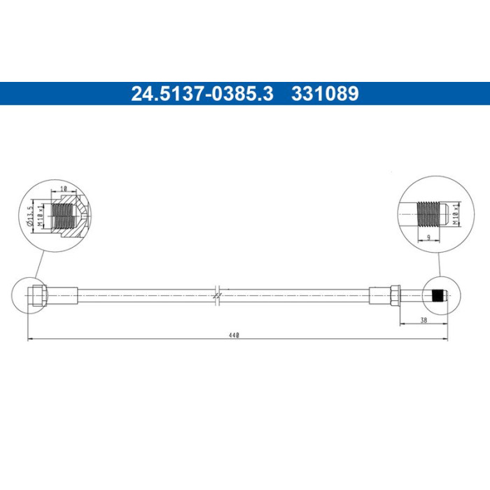 ATE Bremsschlauch 24.5137-0385.3 ATE Bremsschlauch 24.5137-0385.3