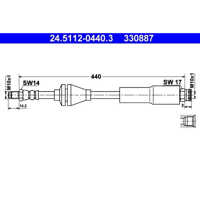 ATE Bremsschlauch 24.5112-0440.3 ATE Bremsschlauch 24.5112-0440.3