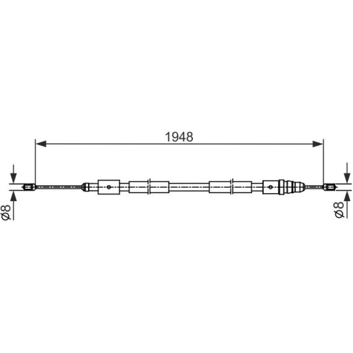 Bosch Handbremsseil 1987482541 Bosch Handbremsseil 1987482541
