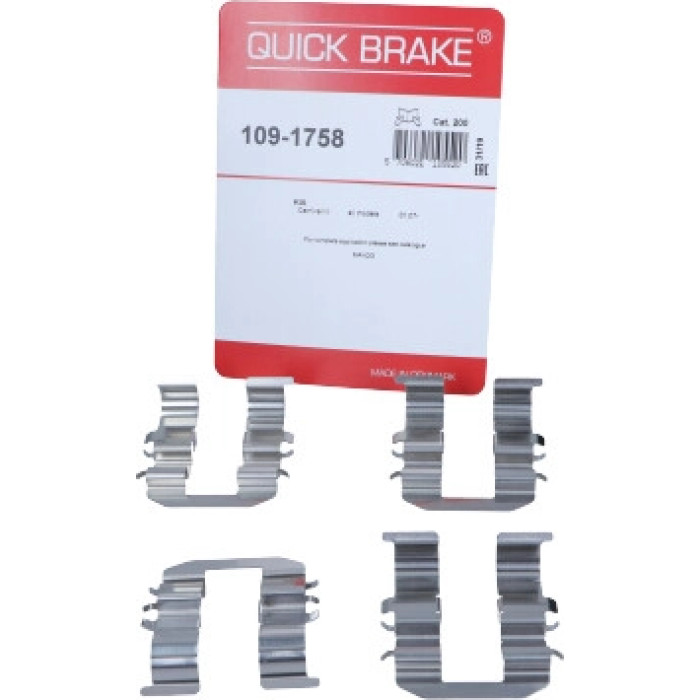 Quick Brake Montagesatz für Bremsbeläge 109-1758 Quick Brake Montagesatz für Bremsbeläge 109-1758
