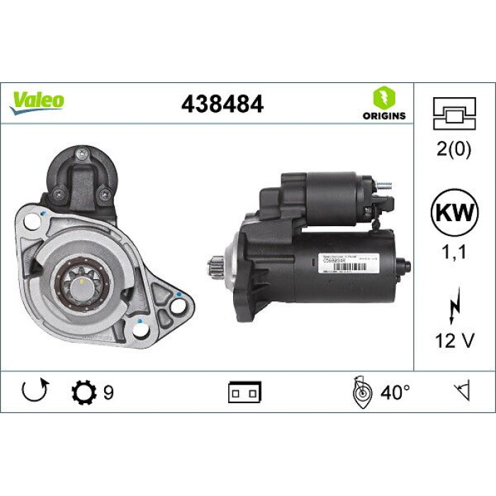 Valeo Anlasser 438484 Valeo Anlasser 438484