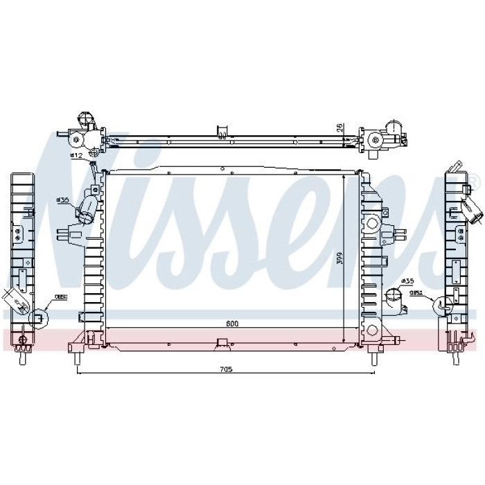 Nissens Wasserkühler PKW 630705 Nissens Wasserkühler PKW 630705