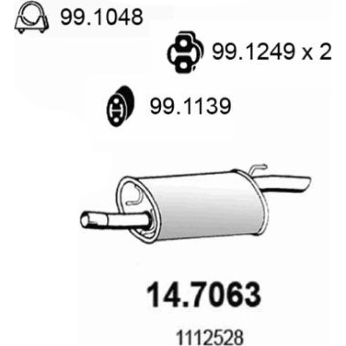 ASSO Endschalldämpfer 14.7063 ASSO Endschalldämpfer 14.7063