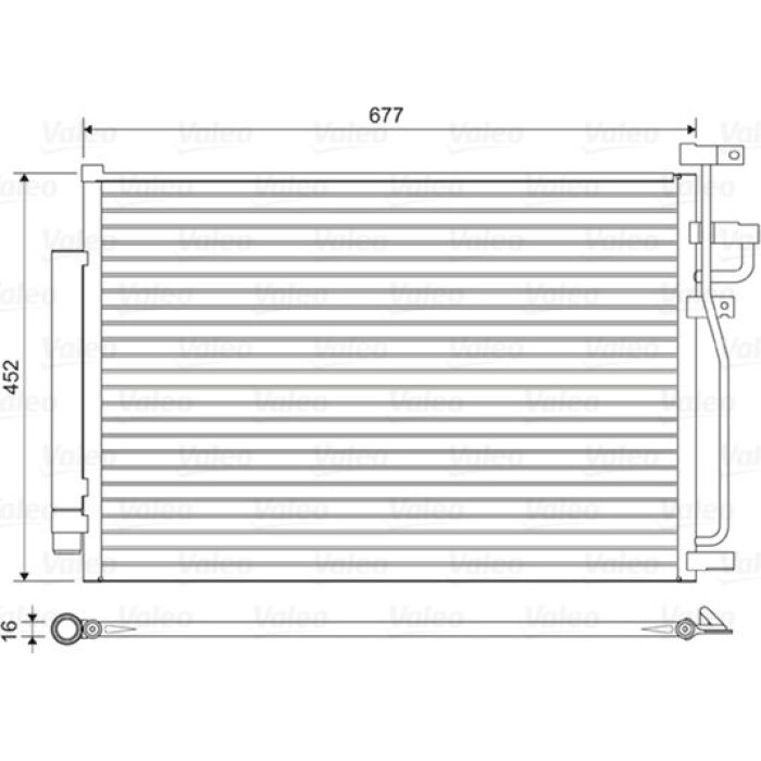 Valeo Klimakondensator 814166 Valeo Klimakondensator 814166