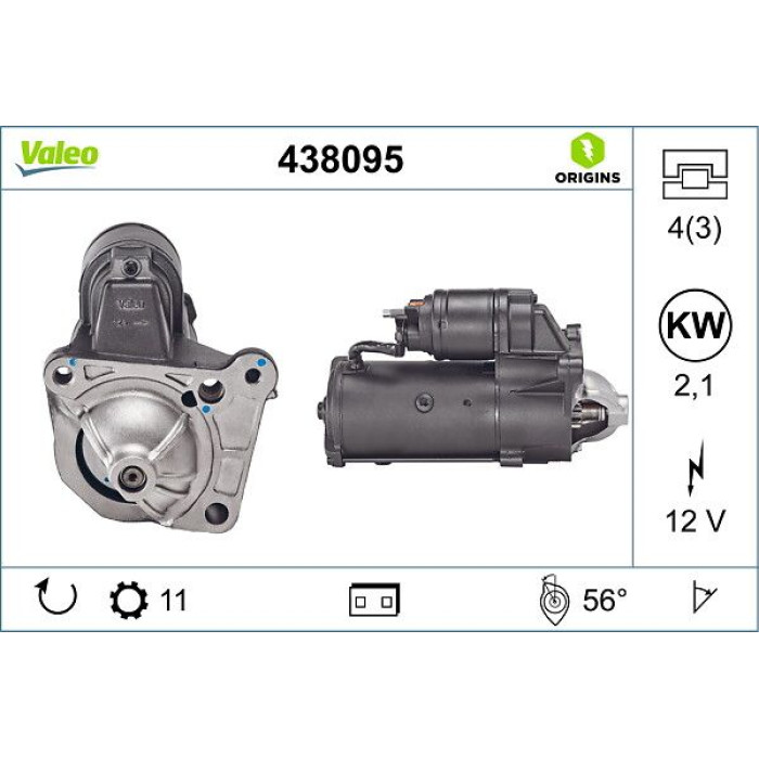 Valeo Anlasser 438095 Valeo Anlasser 438095