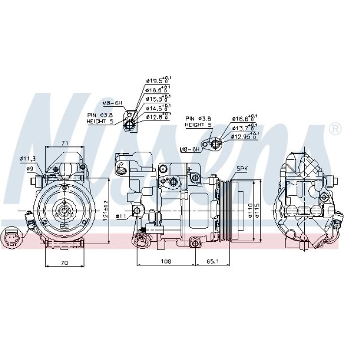 Nissens Klimakompressor PKW 89051 Nissens Klimakompressor PKW 89051