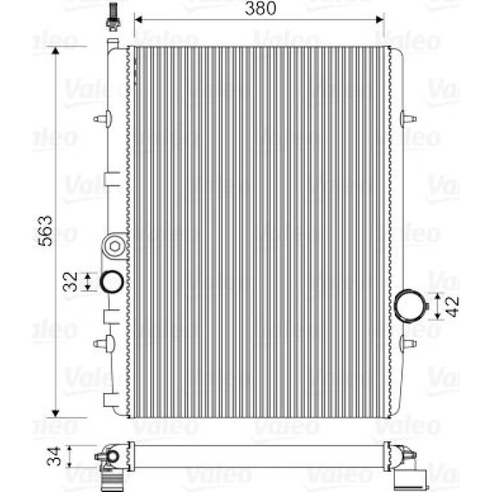 Valeo Motorkühler 732906 Valeo Motorkühler 732906