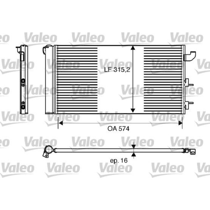 Valeo Klimakondensator 818162 Valeo Klimakondensator 818162
