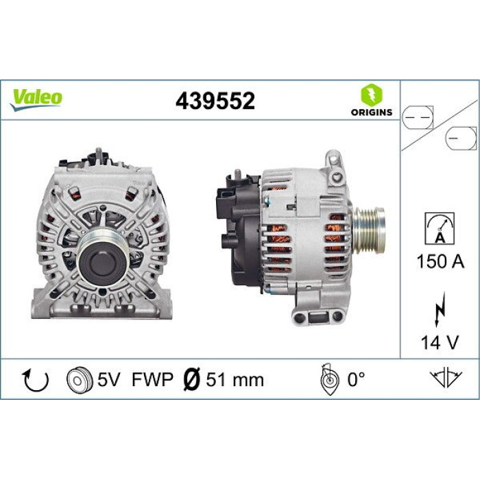 Valeo Lichtmaschine 439552 Valeo Lichtmaschine 439552