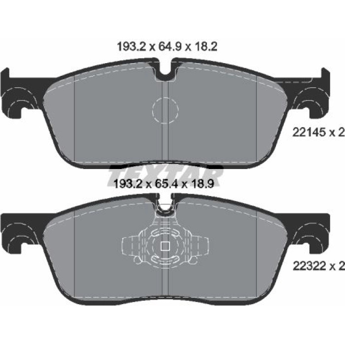 Textar Bremsbelagsatz 2214501 Textar Bremsbelagsatz 2214501