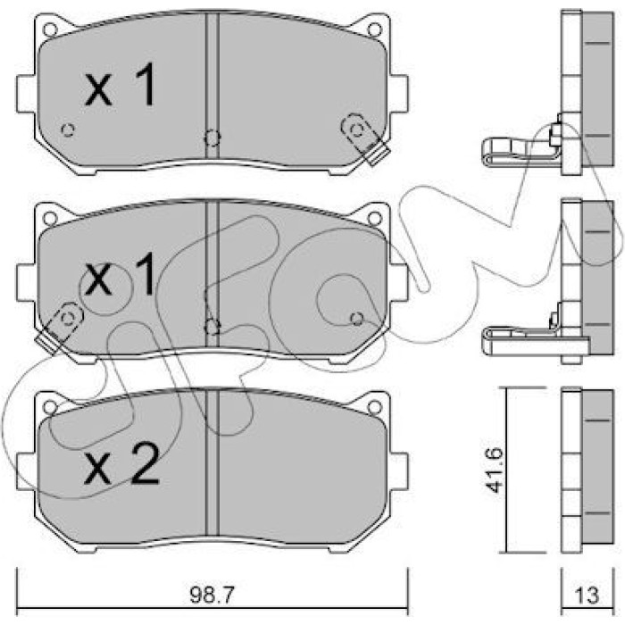 CIFAM Bremsbelagsatz, Scheibenbremse 822-372-0
