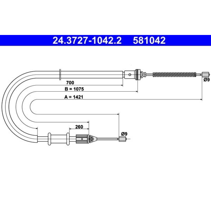 ATE Handbremsseil 24.3727-1042.2