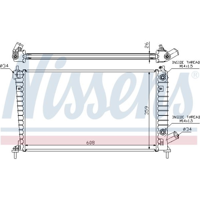 Nissens Wasserkühler PKW 68005A Nissens Wasserkühler PKW 68005A