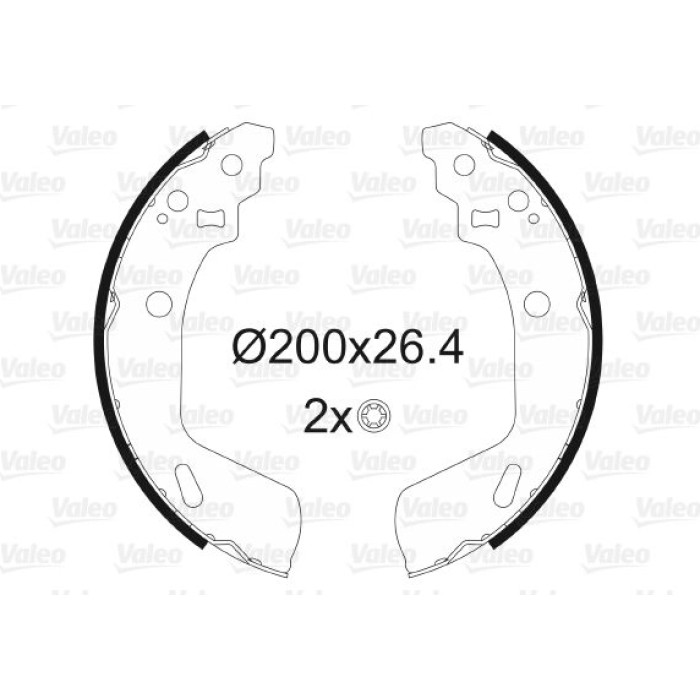 Valeo Bremsbacken 564180