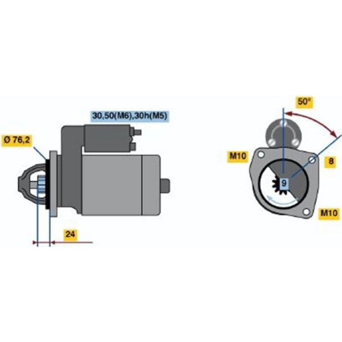 Bosch Anlasser 0001108245 Bosch Anlasser 0001108245