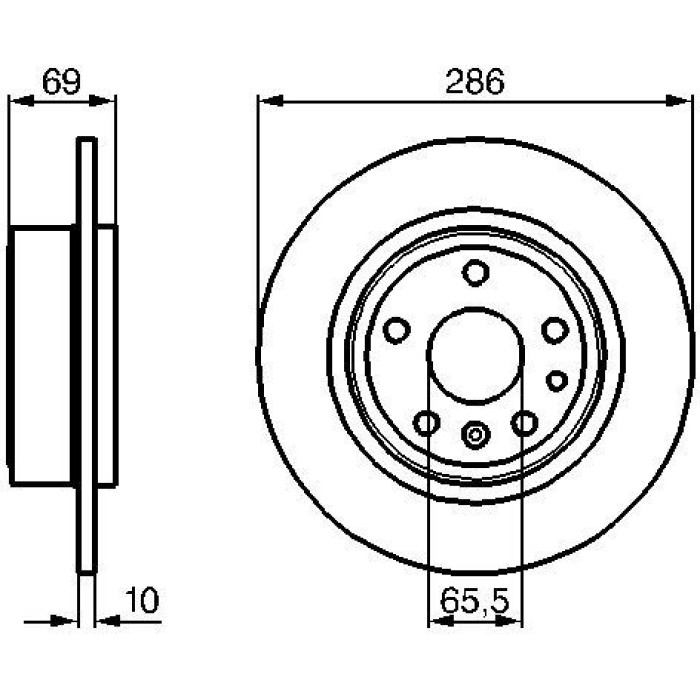 Bosch Bremsscheibe Hinterachse 0 986 478 478