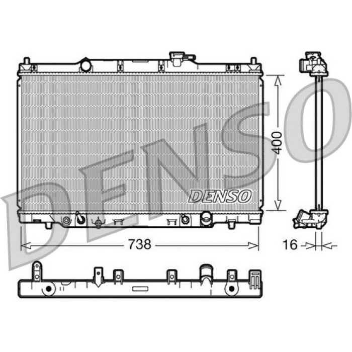Denso Motorkühler DRM40013 Denso Motorkühler DRM40013