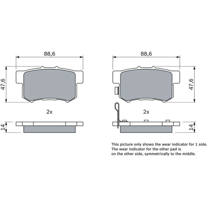 Bosch Bremsbelagsatz 0 986 461 006 Bosch Bremsbelagsatz 0 986 461 006